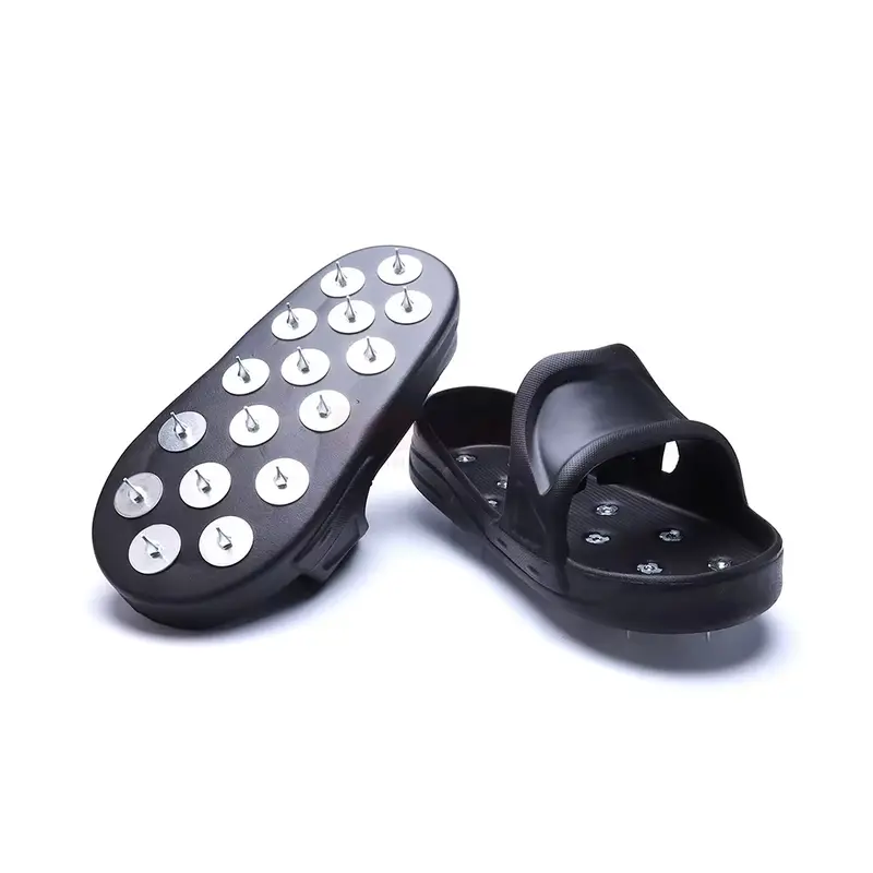 Spiked Epoxy Application Walking Shoes - 1 Pair Steel Footwear Slide, Tools & Hardware for Polyurea Resin Floor Coating, Prevents Marks & Bubbles