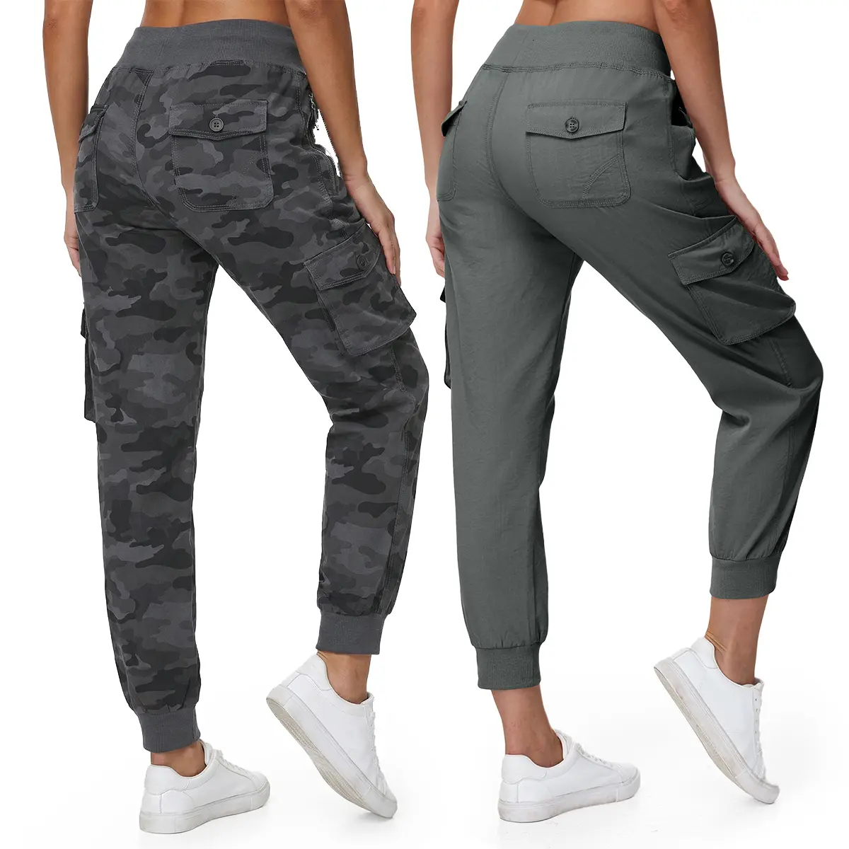 1/2 PACK YSENTO Women's Cargo Pants Casual Lightweight Hiking Outdoor Pants Quick Dry Travel Sweatpants Joggers Elastic Waist With Multiple Pockets  #Monther's DAY