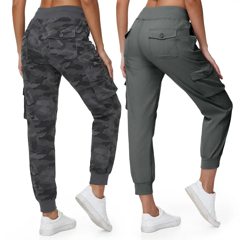 1/2 PACK YSENTO Women's Cargo Pants Casual Lightweight Hiking Outdoor Pants Quick Dry Travel Sweatpants Joggers Elastic Waist With Multiple Pockets #Monther's DAY