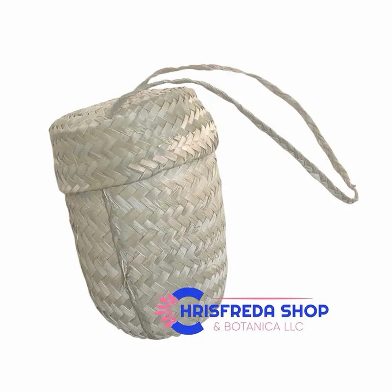 Vodou Makout djakout 12" straw bag for Legba Azaka Chodyè Lwa loa cauldron altar wanga drapo flag statue kwi marasa lamp ponye chapo djakout