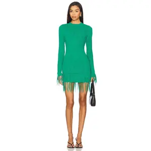 Yellow The Label Freya Fringe Set in Green
