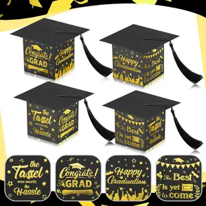 30 Pcs Graduation Cap Candy Boxes With Tassels, Class Of 2026 Graduation Gifts, Party Favors Table Centerpieces Decorations For Grad Party Supplies