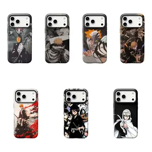 Bleach Japanese Manga Hot-Blooded Dark Cool Style Magnetic Glossy Phone Case - Shockproof Smartphone Casing with Protection for iPhone 11,12,13,14,15,16,17 Pro Max Plus Air - Cute Bear Gift Cellphone Accessory