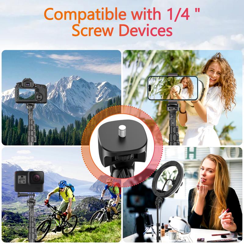 62-Inch Extendable Selfie Stick and Tripod with Wireless Remote, Universal Holder for iPhone, Android, and Cameras