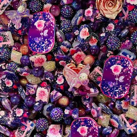 【Annie’s Bead C】Premium Bulk Acrylic & Resin Bead Mix with Accessories - DIY Beading Supplies for Phone Chains, Jewelry Making, Bulk Beads Diy Mixed Beads