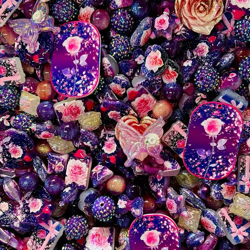 【Annie’s Bead C】Premium Bulk Acrylic & Resin Bead Mix with Accessories - DIY Beading Supplies for Phone Chains, Jewelry Making, Bulk Beads Diy Mixed Beads
