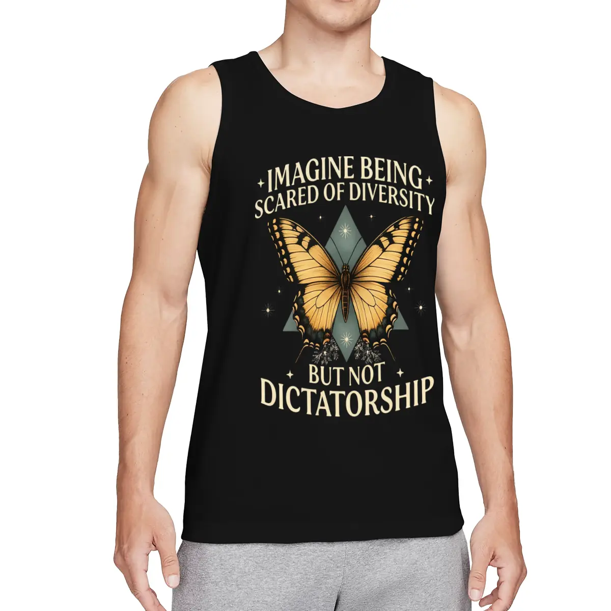 Imagine Being Scared Of Diversity But Not Dictatorship  Shirt, Humor Rights T-shirt, Protest Graphic Tee, Democracy Clothing