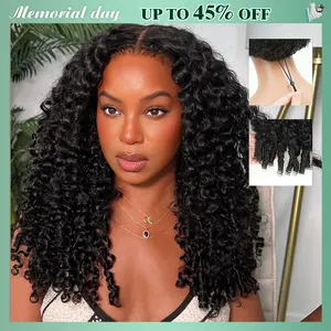 Tahikie Burmese Curly 7x6 HD Lace Pre Plucked Glueless 99J Burgundy Deep/Kinky Curly / Deep Wave / Body Wave / Water Wave Human Hair Wigs Upgrade With Drawstring Cap One-Step Invisible Hairline For Women #tiktokshopmemorialday