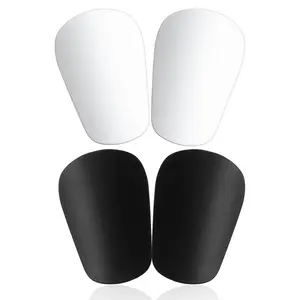 4PCS Mini Shin Guards Soccer, 3.15x1.97 Inch Extra Small Shin Guards for Soccer, Graffitiable DIY Protective Equipment Shins Pads All Ages Teen Adults (Black & White)