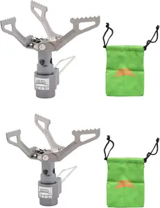 3000T Backpacking Stove Camping Portable Propane Butane Stove Mini Stove for Outdoor Travel Mountaineering Cooking (2pcs)