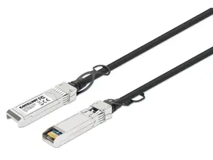 Intellinet SFP+ 10G Passive DAC Twinax Cable, SFP+ to SFP+, 14 ft., MSA-compliant for Maximum Compatibility, Direct Attach Copper, AWG 24, Black