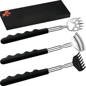 Different Back Scratcher Metal Portable Telescoping Back scratchers, Extendable Back Massager Tool with Beautiful Box, Great Stocking Stuffers