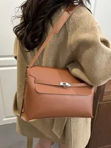 Women's Solid Color High-End Large Capacity Shoulder Bag, Versatile Korean Style Commuter Backpack, Perfect for Daily Use & Travel