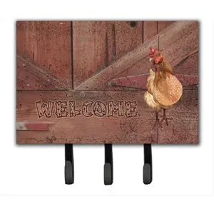 Carolines Treasures  Welcome Chicken Leash Or Key Holder