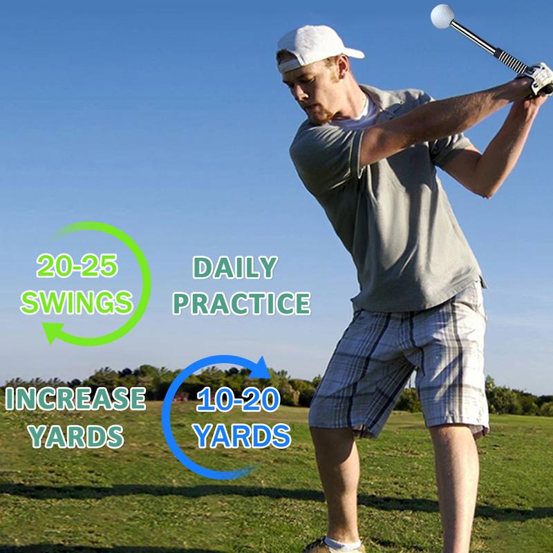 Arttodo Telescopic club, Retractable Golf Swing Training Aid, Click Sound Stick Trainer,  Golf Warm Up, Grip, Strength, Tempo Training Aids, Golf Gift