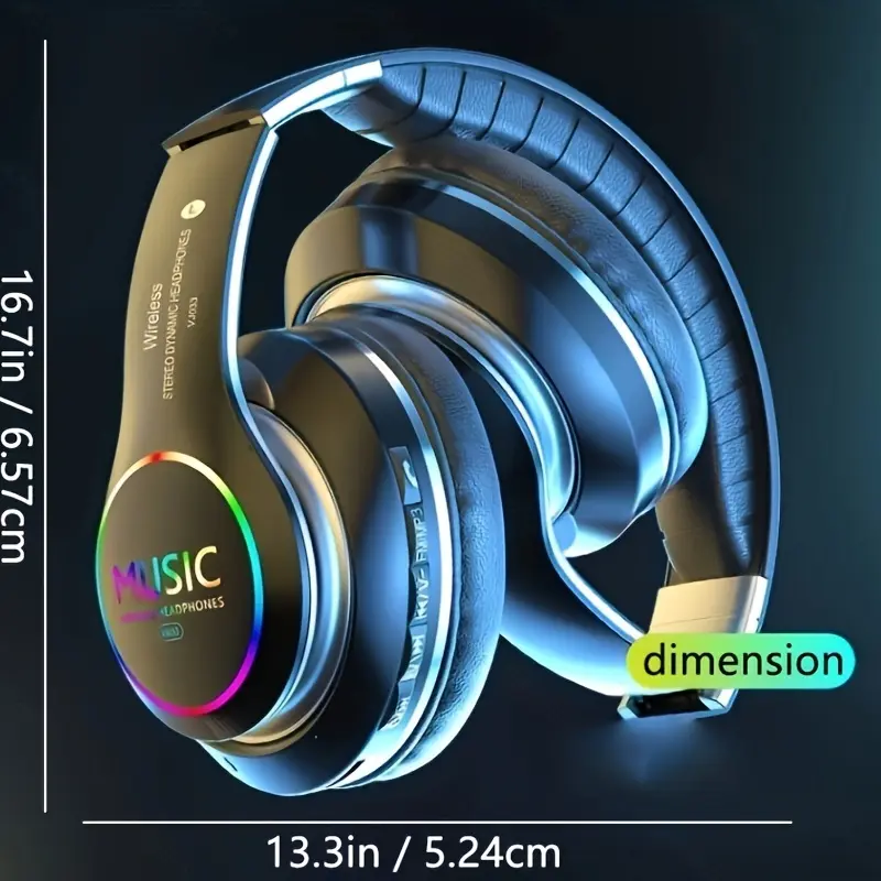 [ Upgraded] Wireless Headphones, Wireless earbuds with Deep Bass, Lightweight Foldable Headphones, for Travel Work Laptop PC Cellphone. Gaming Headset for Wireless, Christmas Present.