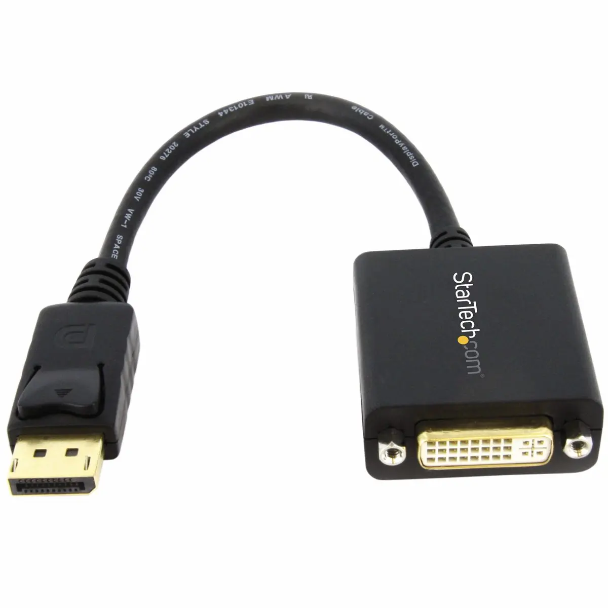 StarTech Male-Female DisplayPort to DVI Video Adapter Converter, Plug-and-Play Single Unit for PC Users & DVI Devices, Default Spec