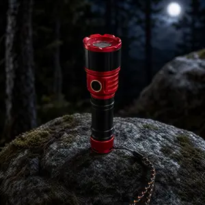 50W Super Bright Tactical Flashlight - High Lumens Laser LED Pocket Light with 5050 Chip, Fire-Starting Heavy Duty Torch for Outdoor Camping, Hiking & Emergency