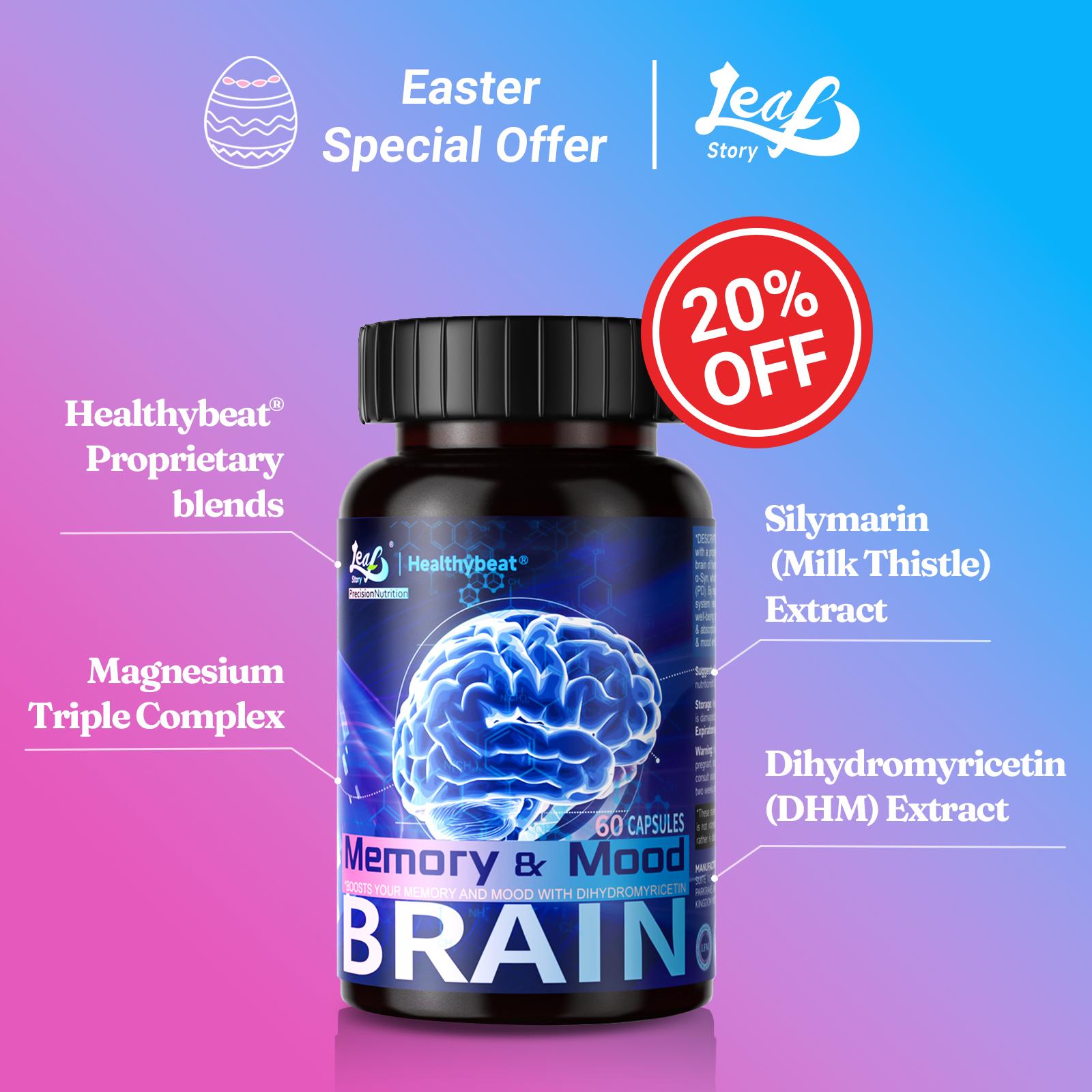 LeafStory Nootropic Brain Supplements for Memory and Focus, Cognitive Function for Mental Health & Clarity with Phosphat