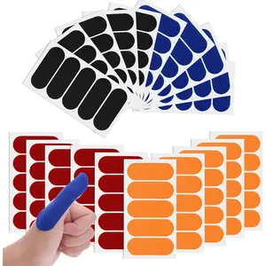 100PCS Bowling Finger Tape, 2.8x7.5cm/1.1x3 Inch 4 Colors Bowling Ball Thumb Tapes, Protective Tapes for Men Women Bowlers, Bowling Accessories for Exercise Sport