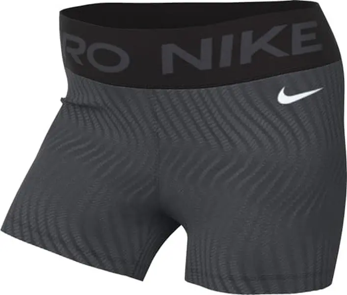 Nike Women's Pro Dri-fit Mr 3in AOP Shorts (Approx. 7.5 cm) Anthracite/White