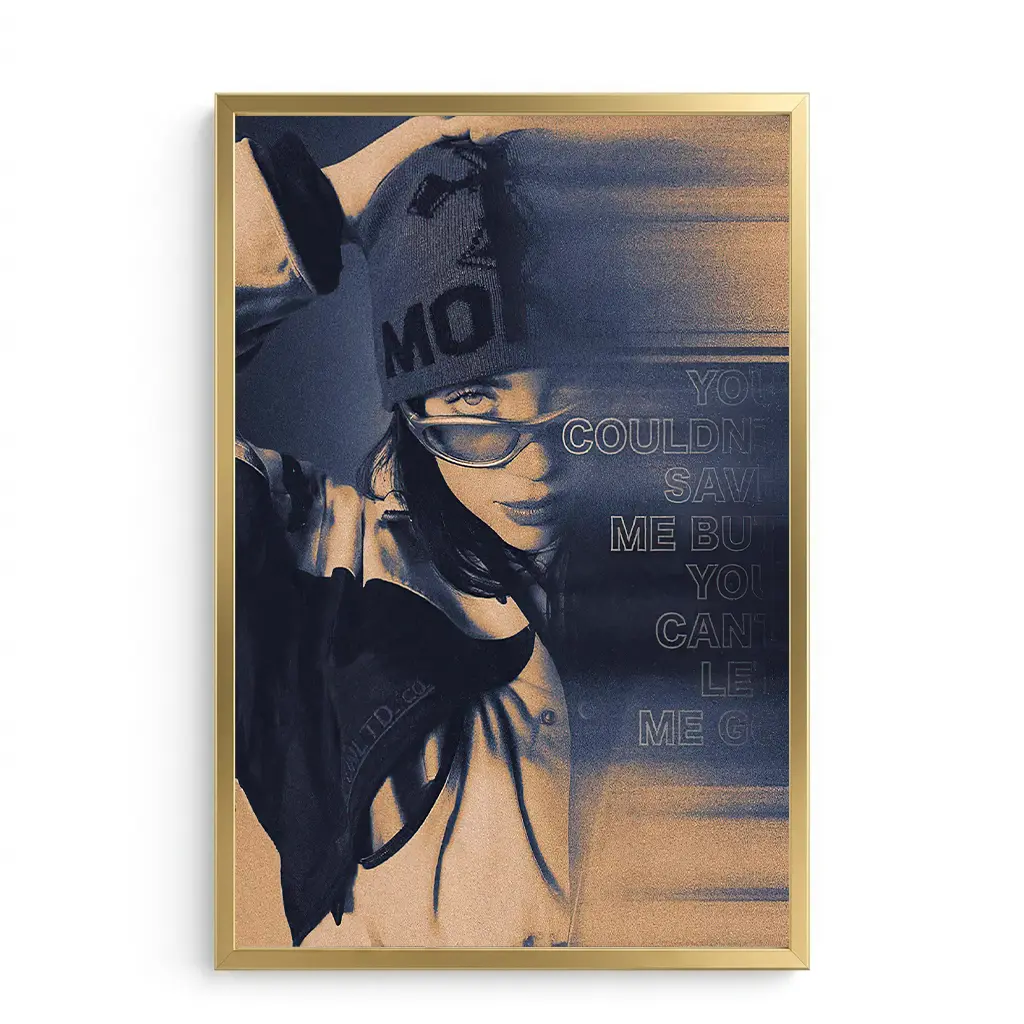 Billie Minimalist Black And White Canvas Poster Vintage Eilish Music Wall Art Home Room Aesthetic Decor