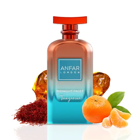 Anfar London Midnight Frost Tangerine Eau de Parfum (EDP) - 100ml Scent Perfume, Luxurious Men's EDP Cologne Spray, Fresh Long-Lasting Liquid EDP Fragrance with Citrus Frost, Cooling Fruit Notes