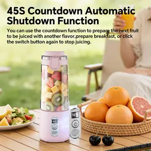 Portable Blender USB Rechargeable, Personal Mini Blender for Shakes & Smoothies, Leak Proof Travel Cup Juicer for Gym, School, On-the-Go, Makes Fresh Juice & Baby Food in Seconds