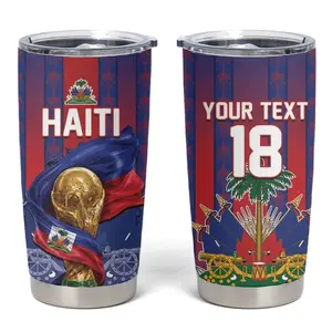 Custom Haiti Football 2026 Tumbler Cup Les Grenadiers Voodoo Veve Pride