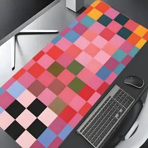 Colorful Checkerboard Pattern Mouse Pad, Rectangle Gaming Mouse Pad, Non-slip Mousepad, Office Desk Keyboard Mouse Mat, Desk Accessories for Home Office Game Room Desk