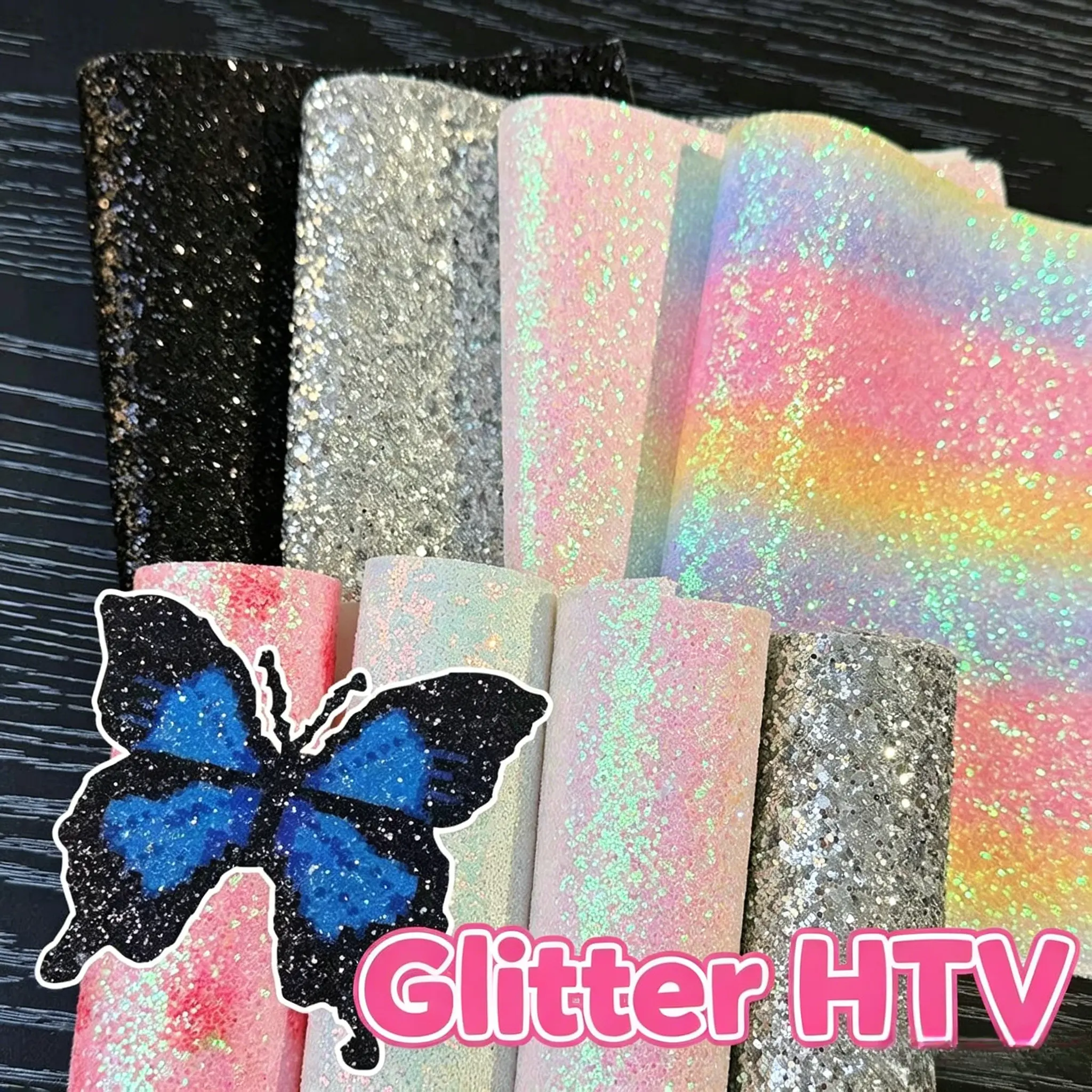 6Pcs/Set Glitter Rainbow Fuse Beads Ironing Paper | DIY Pixel Art Craft Sheets for Perler Beads | Heat Transfer Bead Paper for Kids & Adults Craft Set