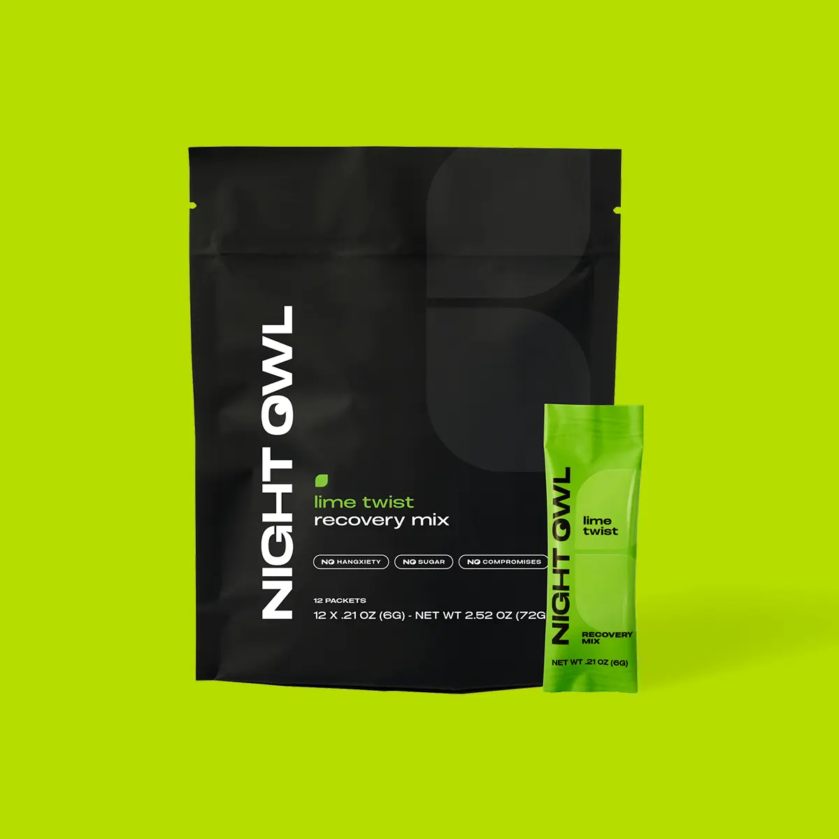 Night Owl Lime Twist Electrolyte Recovery - 12 Pack