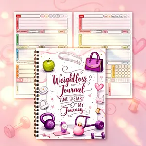 Weight Loss Plan Book, Inspirational Fitness and Weight Management Journal, Workout Log Notebook for Fitness Enthusiasts