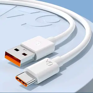 Charger USB Type-C to USB-A Cable for Fast Charging and Data Transfer White Color