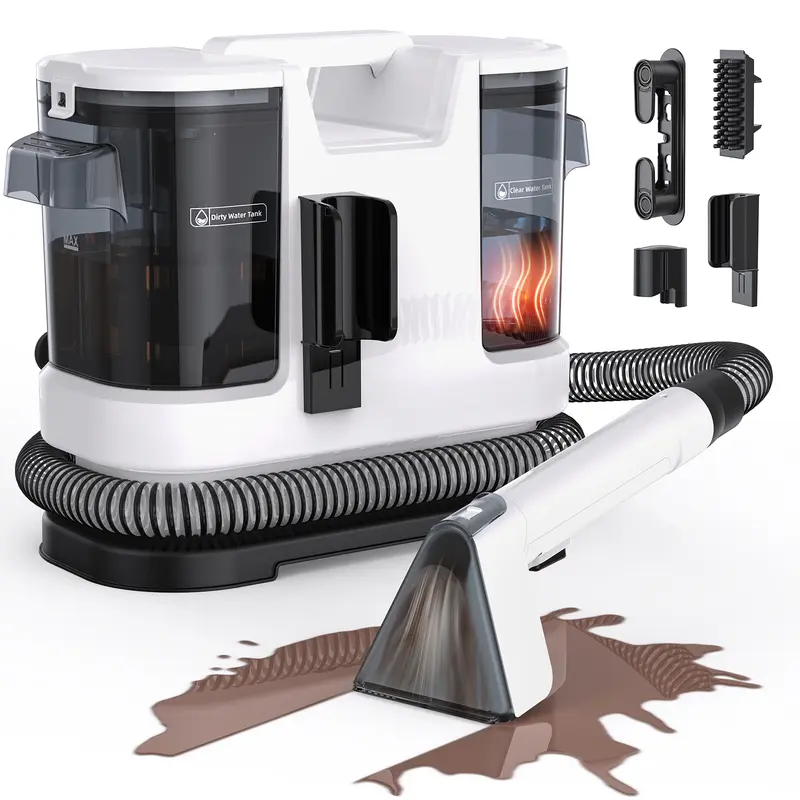 Carpet & Upholstery Spot Cleaner with Hot Water, 15kPa Strong Suction, Deep Cleaner for Sofas, Rugs, Car Seats & Pet Stains