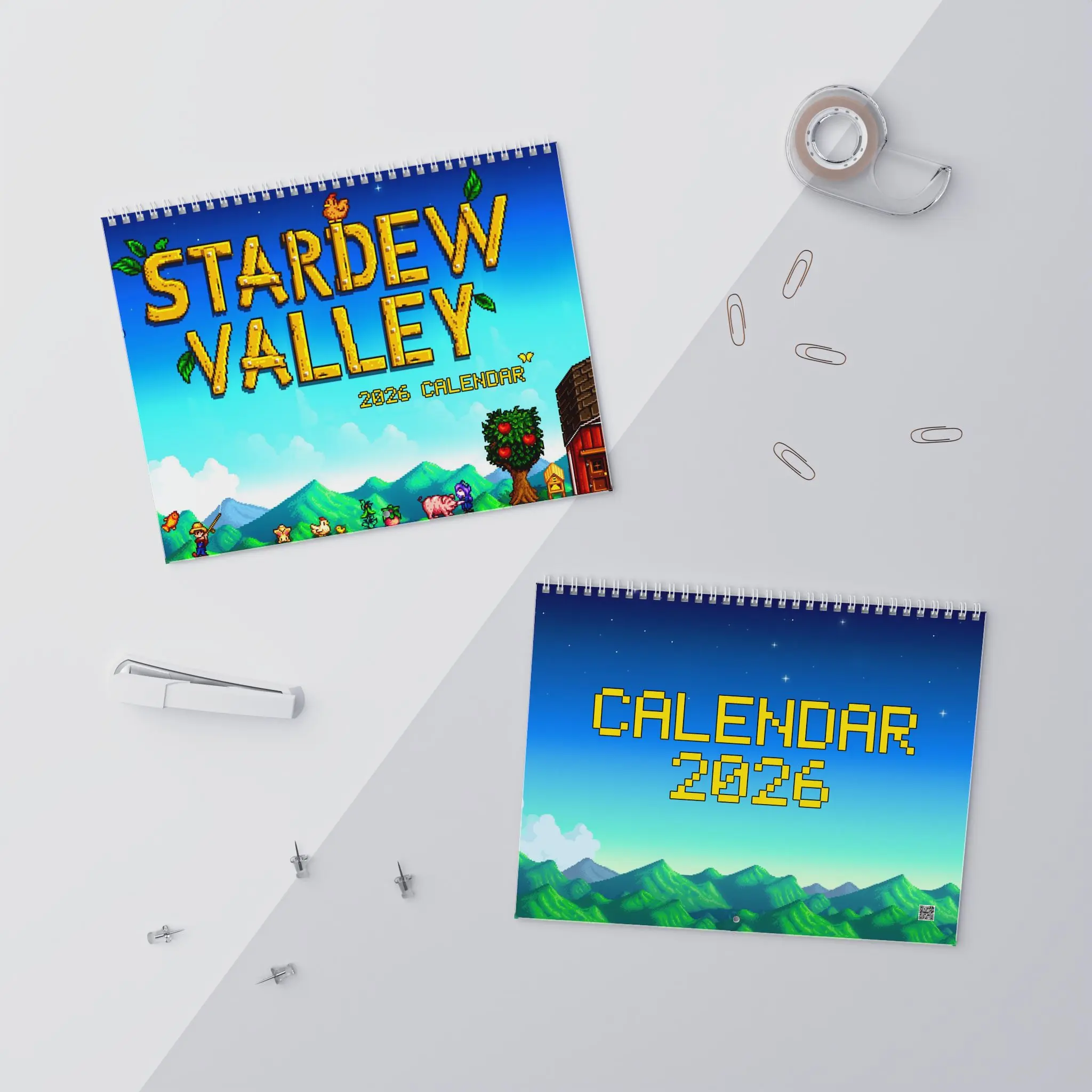 Stardew Valley 2027 New Update, Calendar Cozy Farming Life 2027 With Birthday Of Character, Calendar Pixel Art Countryside Inspired Wall Calendar for Gamers and Nature Lovers 12 Month Limited Edition
