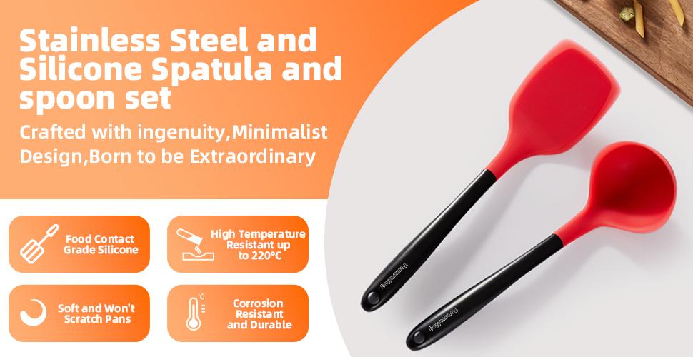 Food‑Grade Silicone Spatula, Heat‑Resistant Non‑Scratch Kitchen Utensil, Durable Cooking Tool for Non‑Stick Pans