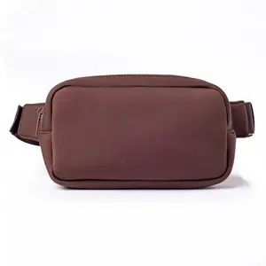 onNomadic Large Everyday Neoprene Fanny Pack - Water-Resistant, 2.5L Capacity, Adjustable Strap, Brown and Black