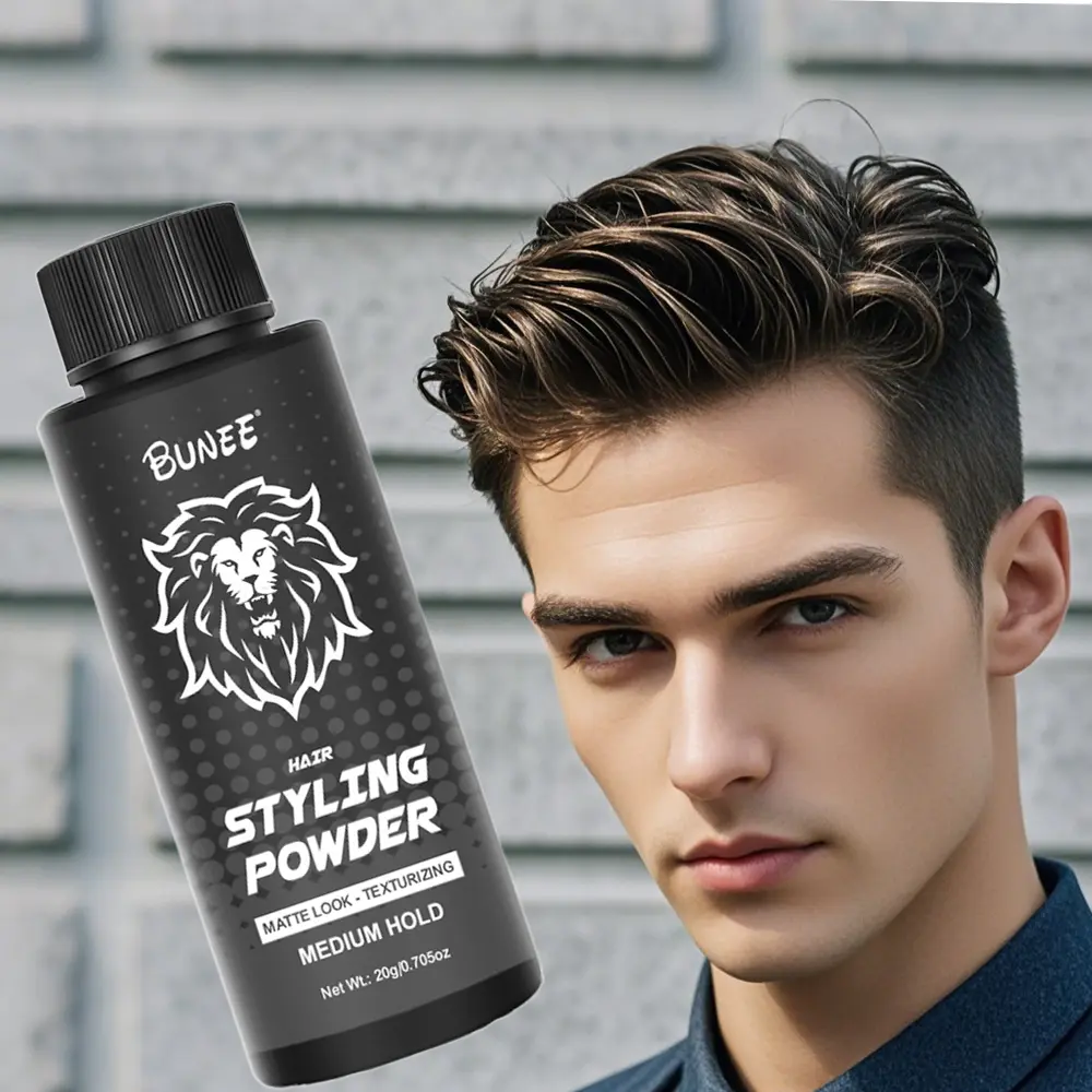 BUNEE Convenient and fast styling hair powder, fluffy powder, bottle packaging, 20g, naturally long-lasting effect, double blow spray Hair styling powder, dry hair spray, puffy powder Haircare