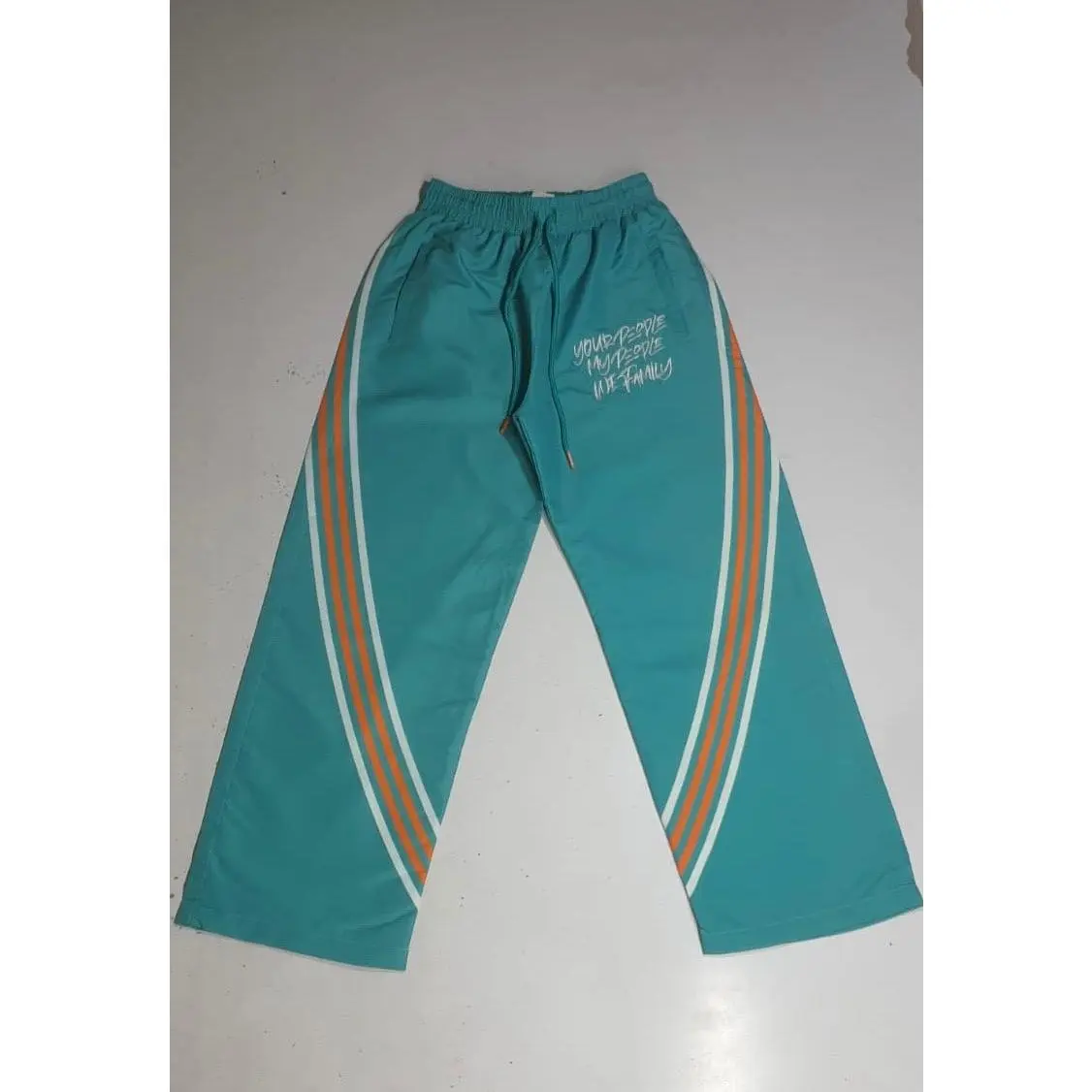 TURQUOISE BAGGY OVERSIZED PANTS