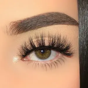 Gabriela Lashes: style “BABYDOLL” (1 pair) 3D Mink Lash Strips, 15mm, Medium Length, Round Wispy Eyelashes, High quality & Reusable