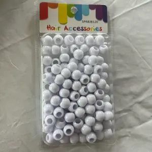 White hair beads