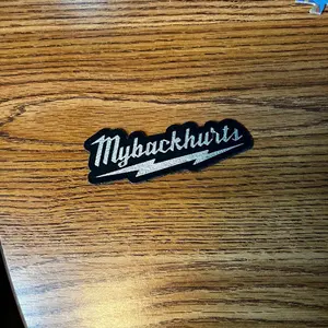 Mybackhurts genuine and synthetic Leather patch with adhesive backing
