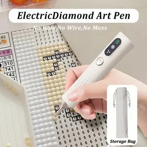 Rechargeable Electric Diamond Painting Pen, Adult Diamond Art Tool, Additions for Diamond Art, Durable Performance, 500Mah Battery, Adjustable 2-Speed Settings, Craft Tool, a Convenient Choice for Creative Gifts, Perfect for Birthdays Or Holidays