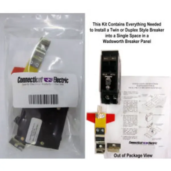 Connecticut Electric B2236043 15A 20A Wadsworth Type B Twin 1-Pole Clamshell Circuit Breaker