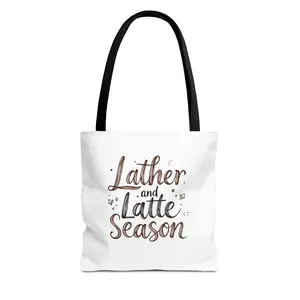 Lather and Latte Season Cute Tote Bag (AOP) Small Soap Business Merch