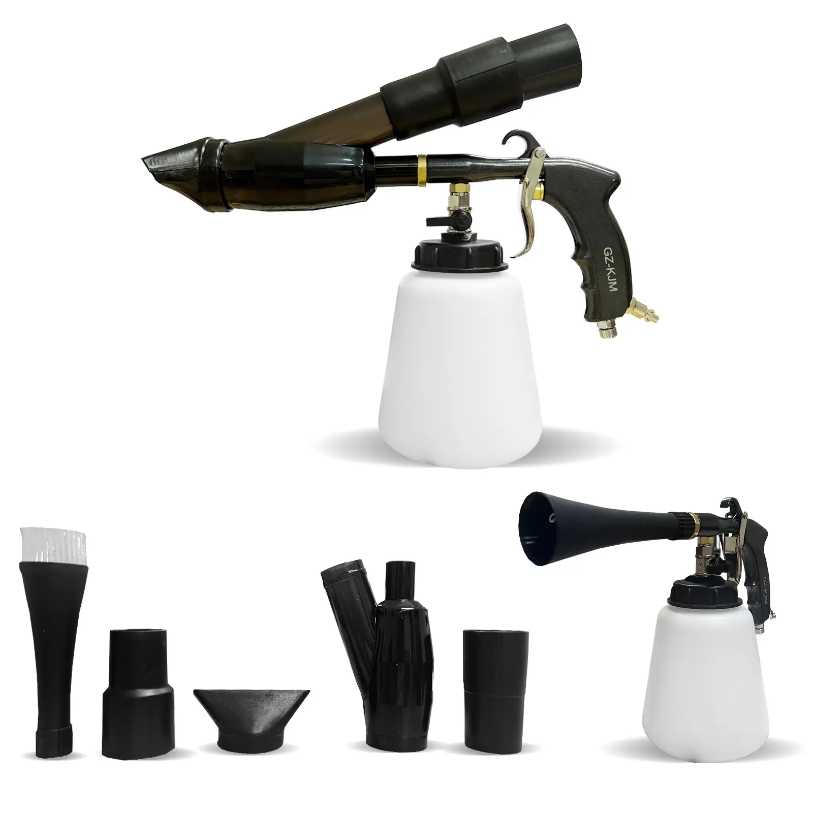 2-in-1 Air Blow Gun & Vacuum Gun with Adjustable Air Flow Nozzle, Cleaning Gun, Works with Air Compressor