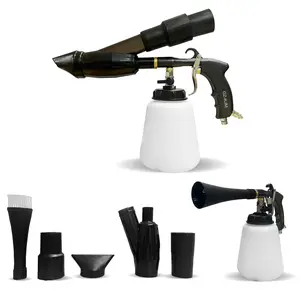 2-in-1 Air Blow Gun & Vacuum Gun with Adjustable Air Flow Nozzle, Cleaning Gun, Works with Air Compressor