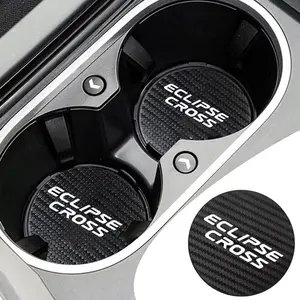 For Mitsubishi eclipse cross 2Pcs Car Coaster Water Cup Bottle Holder Anti-slip Pad Mat Silica Gel Bottle Holder Pad