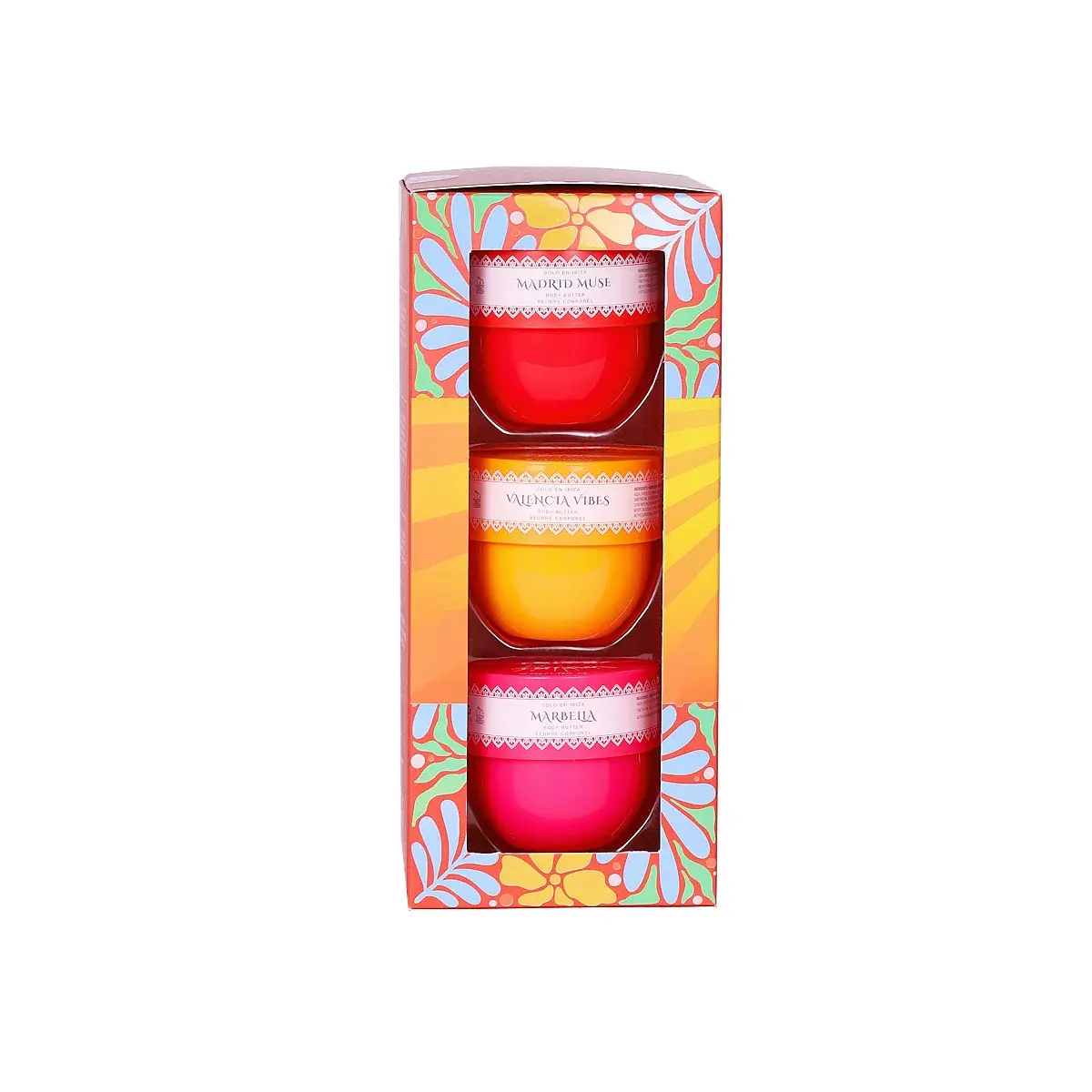 SOLO EN IBIZA Body Cream Gift Set, 3 Hydrating Moisturizers with Pistachio & Lychee Fragrance, Vegan, Cruelty Free, 1.76 Oz, Almond, Multi-Pack, Fruit, Gift-Ready Set, Cassis, Heliotrope, Silky, Jasmine, Body Care, Lightweight, Cosmetic, Floral
